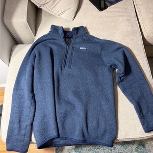 Patagonia Men's Navy Zip-Up Sweater